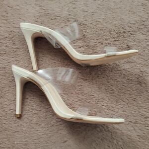Schutz Clear Strap Heels